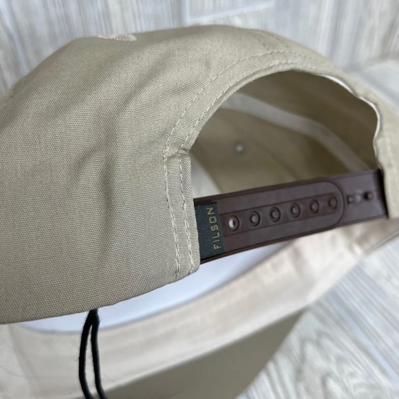 Filson Mens Rope Trucker Khaki Orange Scenic Patch Snapback Outdoor Dad Cap NEW - Picture 6 of 7